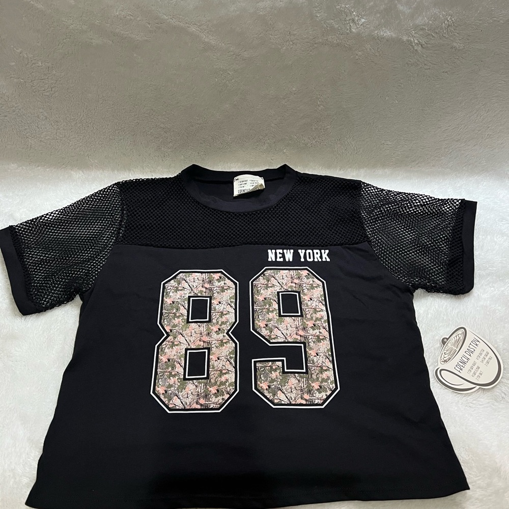 French Pastry Black and Pink Short Sleeve Tees